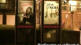 Couple have Sex on a Public Stairwell then she Walks Naked Home