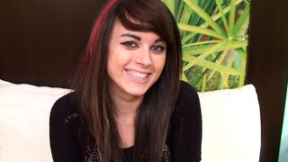 Petite russian teen sucks a fat cock in this amateur teen movie